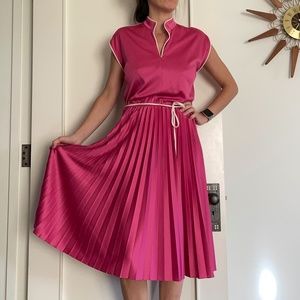 Gorgeous pink vintage dress 70s small womens